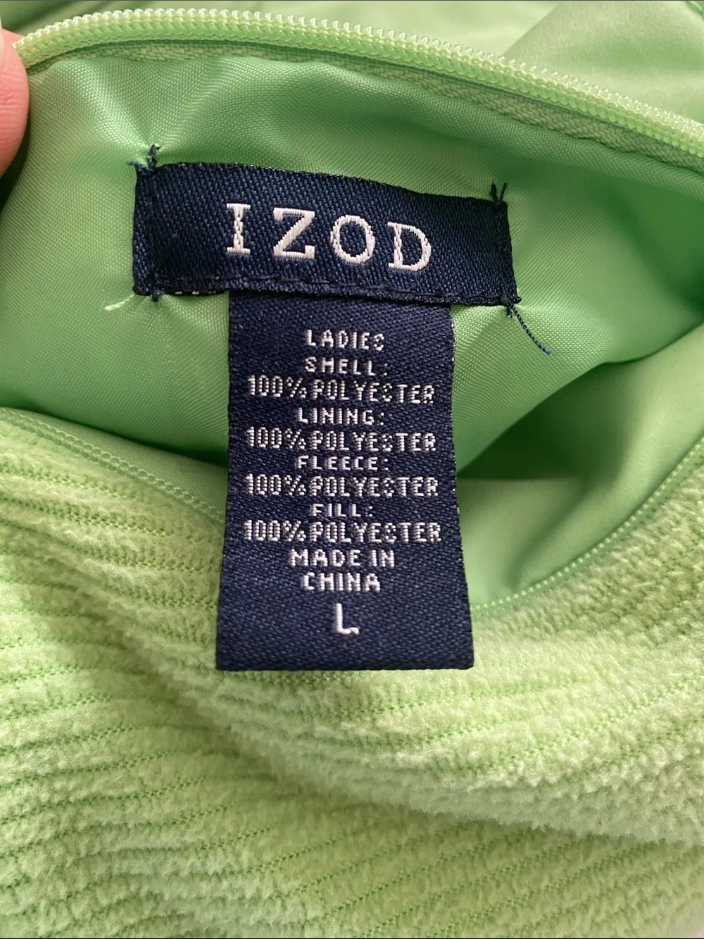 Izod Quilted Vest in Light Green